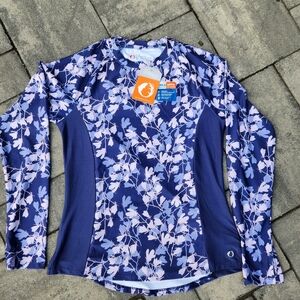 The American OutdoorsmanWomen's Floral Raglan Long Sleeve Top Sun Protection